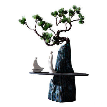 China ceramic manufacturers new design home decor rockery shape ceramic flower vases living room decoration